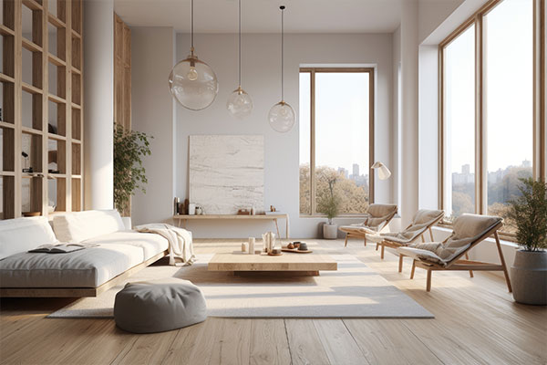 Open floor plan connecting living spaces