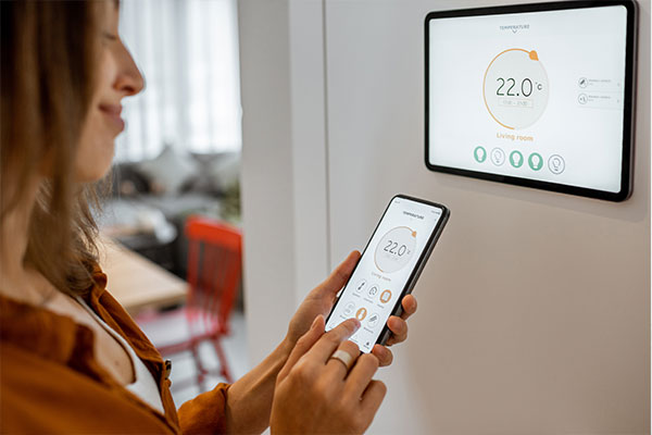 Smart home controls for lighting and temperature