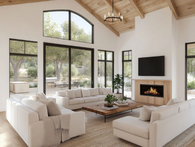 Open living space that feels light and connected
